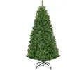 Image de Giantex Sapin de Noël 120 CM avec Lumières Multicolore à 11 Modes et Pied en Métal, Vert