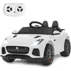 Image de GIANTEX Voiture Électrique 12V pour Enfants 3-8 Ans, avec Télécommande 2.4G, Suspension à Ressorts et 2 Portes Verrouillables Blanc