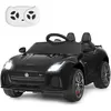 Image de GIANTEX Voiture Électrique 12V pour Enfants 3-8 Ans, avec Télécommande 2.4G, Suspension à Ressorts et 2 Portes Verrouillables Noir