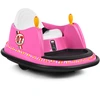 Image de CostwayVoiture Auto Tamponneuse Électrique 6V pour Enfants 2-5 Ans avec Télécommande Effet Sonore et Lumineux 57x75x42cm Rose