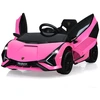 Image de CostwayVoiture de Sport Électrique 12V pour Enfants 3-8Ans 2 Portes Papillons Effets Sonores et Lumineux 108x64x41cm Rose
