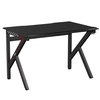 Image de CostwayBureau Gamer Table Informatique 115 x 75 x 76 CM avec Porte-Gobelet Stable K Cadre en Acier Robuste Noir