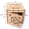 Image de Mécanique 3D Puzzle en bois Safe Kit argent Les banques en bois Casse-tête IQ Game