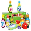 Image de Bowling Ensemble de jeu balle en mousse jouets cadeaux éducatifs 10 premiers Pins et 2 Ball Intérieur