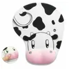 Image de Vache mignonne antidérapage tapis de souris tapis avec support de poignet de gel pour ordinateur portable PCMacbook
