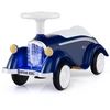 Image de CostwayVoiture Porteur Enfant avec Volant Klaxon Phares à LED sous le Siège Voiture Rétro avec Roues Silencieuses pour 19-36 Mois Bleu Foncé