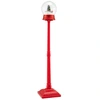 Image de CostwayLampadaire de Noël Musical 150CM sur Pied avec 8 Mélodies Neige Soufflante Scène Rotative 15 LED Colorées avec Train Rouge