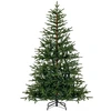 Image de CostwayArbre de Noël Artificiel Pré-éclairé 180CM Arbre de Noël Articulé avec 250 Lumières LED Blanc Chaud&Multicolore 11 Modes 530 Branches Vert