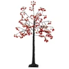 Image de CostwayArbre de Décoration de Noël 150 CM Arbre Artificiel Noël Illuminé avec Branches Flexibles 384 Boules Rouges 480 Lumières LED Blanc Chaud