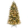 Image de Costway180 cm Arbre de Noël Artificiel Pré-Éclairé Articulé avec 806 Pointes de Branches en PE PVC et PET 270 Lumières LED 8 Modes Socle Métallique