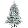 Image de CostwaySapin de Noël Artificiel 135 Avec 757 Branches 260 Lumières Led Blanc Chaud Floqué Charnières Arbre de Noël Pré-Éclairé Installation Rapide