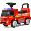 Image de CostwayCamion Porteur pour Bébé avec Feux Klaxon Volant, Voiture Pousse Pousse Enfant en PP avec Rangement pour 12 à 36 Mois 62x28,5x43cm Rouge
