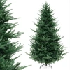 Image de CostwaySapin de Noël Artificiel de 240 cm Faux Sapin de Noël à Charnières 1480 Branches 450 LED Blanc Chaud Feuilles Mixtes en PE et PVC Vert