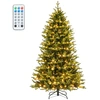 Image de CostwaySapin de Noël Artificiel avec Pointes Branches Lumières LED 11 Modes d'Eclairage 3 Minuteries Automatiques 4 Niveaux de Luminosité Vert