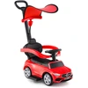 Image de CostwayVoiture à Pousser 3-en-1 Mercedes-Benz sous Licence avec Canopy rRéglable et Barre de Direction pour 18- 36 Mois Charge 25kg Rouge