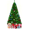Image de CostwaySapin de Noël 210cm Artificiel Installation Facile en 3 Sections Apparence Réaliste avec Branches Denses Stable avec Base Métallique Vert