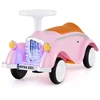Image de CostwayVoiture Porteur Enfant avec Volant Klaxon Phares à LED sous le Siège Voiture Rétro avec Roues Silencieuses pour 19-36 Mois Rose