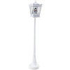 Image de CostwayLanterne de Noël Musicale Lampadaire de Noël avec LED Blanc Chaud Effets de Neige Scène Père Noël Socle Remplissable Blanc