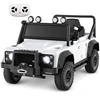 Image de CostwayVoiture Jouet Land Rover sous Licence Voiture Electrique 12V pour Enfants avec Télécommande Parentale Phare Musique pour 3-8 Ans Blanc