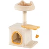 Image de CostwayArbre à Chat pour Chatons Tour pour Chats avec Perchoir en Peluche Condo Poteaux à Griffer en Sisal Plateforme en Forme de Poisson Jaune