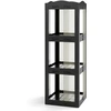 Image de CostwayBibliothèque Pliante Rotative Étagère Tournante à 360° Bibliothèque à 3 Niveaux Étagère d'Angle Haute Organisateur de Rangement Noir