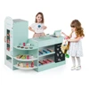 Image de CostwayJeu d'Épicerie pour Enfants de 3 à 8 Ans Ensemble de Jouets de Caisse Enregistreuse Machine de Point de Vente Distributeur Automatique Vert