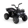Image de CostwayQuad   lectrique pour Enfants ATV 6V avec D ©marrage par Bouton Unique Pneus   Bande de Roulement Phares LED Lecteur MP3 pour 2-5 Ans Noir
