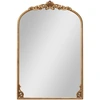 Image de CostwayMiroir Mural Arqué Vintage Miroir Baroque Antique Orné Doré avec Cadre Métallique Décoration Intérieure pour Entrée 90 cm x 61 cm Or