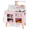 Image de CostwayCuisine pour Enfants Ensemble de Jeu en Bois avec Cuisinières Évier Robinet&Four Ensemble de Jeu de Chef avec Accessoires pour 3 Ans+ Rose