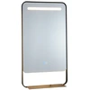 Image de CostwayMiroir de Salle de Bain LED 88,5 x 50cm avec Étagère Miroir de Coiffeuse Encadré en Aluminium avec Fonction Anti-Buée 3 Couleurs d'Éclairage