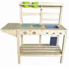 Image de CostwayEnsemble de Cuisine en Bois Jeux d’Imitation pour Enfants avec Cuisinières Évier Boutons Rotatifs & Tableau Noir pour 3+ Ans Naturel