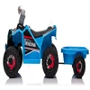 Image de CostwayQuad   lectrique Enfant avec Remorque Arri ¨re Voiture Roues R ©sistantes   l'Usure Bouton Marge/Marche/Arr  t pour 3+ Ans Bleu