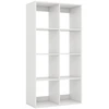 Image de CostwayÉtagère 8 Cubes Bibliothèque Moderne avec Barrière Arrière et Kits Anti-basculement Organiseur Ouvert Indépendant à 4 Niveaux Blanc