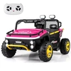 Image de Costway24V Voiture   lectrique pour Enfants V ©hicule   lectrique   2 Places avec Klaxon Musique Contes Connexion sans Fil Lumi ¨res Rose