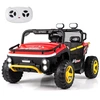 Image de Costway24V Voiture   lectrique pour Enfants V ©hicule   lectrique   2 Places avec Klaxon Musique Contes Connexion sans Fil Lumi ¨res Rouge