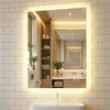 Image de CostwayMiroir LED pour Salle de Bain 80 x 60 cm Miroir Mural Rectangulaire avec Anti-buée Fonction Mémoire 3 Couleurs de Lumière Réglage Argent