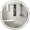 Image de Costway70 cm Miroir Rond LED Éclairé Miroir de Salle de Bain Mural avec Luminosité Réglable Éclairage Avant et Arrière Toucher Intelligent Argent