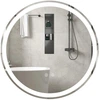 Image de Costway60 cm Miroir Rond LED Éclairé Miroir de Salle de Bain Mural avec Luminosité Réglable Éclairage Avant et Arrière Toucher Intelligent Argent