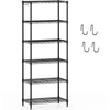 Image de CostwayÉtagère de Rangement à 4 Niveaux Étagères Réglables Robuste avec Grille en Fil en Forme de V Meuble de Rangement pour Cuisine Garage Salon