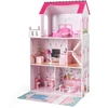 Image de CostwayJeu Maison de Poupée avec 17 Meubles et Accessoires d'Escalier Jouets d'Imagination Château de Princesse 75 x 34 x 120,5 cm Rose