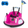 Image de CostwayVoiture   lectrique Tournant   360° pour Enfants 12V V ©hicule   Batterie avec Lumi ¨res Clignotantes T ©l ©commande pour 18-72 Mois Rose