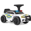 Image de CostwayVoiture de Police Électrique à Conduire pour Enfants Voiture à Glissière avec Lumières Clignotantes Musique Sirène pour 18+ Mois Blanc