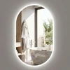 Image de CostwayMiroir Éclairé de Salle de Bain 80 x 50 CM Miroir Incassable Rétroéclairé avec 3 Couleur Réglables Fonction Anti-Buée Argent