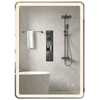 Image de Costway70 x 50 cm Miroir de Salle de Bain LED Miroir Mural Rectangulaire en Verre Trempé Anti-Explosion avec 3 Températures de Couleur Anti-Buée