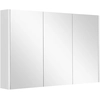 Image de CostwayArmoire Murale Salle de Bain avec 3 Miroirs Placard de Rangement Murale avec 3 Portes 3 Niveaux Étagères à Hauteur Réglable 90x11x65cm Blanc