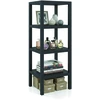 Image de CostwayÉtagère de Rangement en Plastique à 4 Niveaux Meuble Utilitaire Autoportant Unité d'Organisation Étroite pour Cuisine 38 x 32,5 x 99cm Noir