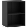 Image de CostwayBibliothèque à 2 Cubes Ouverts Meuble de Rangement à 3 Niveaux avec Étagère Réglable à 5 Positions 42 x 29,5 x 53,5 cm Noir