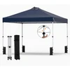 Image de CostwayTonnelle de Jardin 3x3 m Tente Pop-Up Montage Instantané Toit à Revêtement Argenté Gazebo Portable avec 4 Sacs de Sable Piquets Bleu