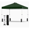 Image de CostwayTonnelle de Jardin 3x3 m Tente Pop-Up, Montage Instantané Toit à Revêtement Argenté Gazebo Portable avec 4 Sacs de Sable Vert