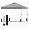Image de CostwayTonnelle de Jardin 3x3 m Tente Pop-Up, Montage Instantané Toit à Revêtement Argenté Gazebo Portable avec 4 Sacs de Sable Gris